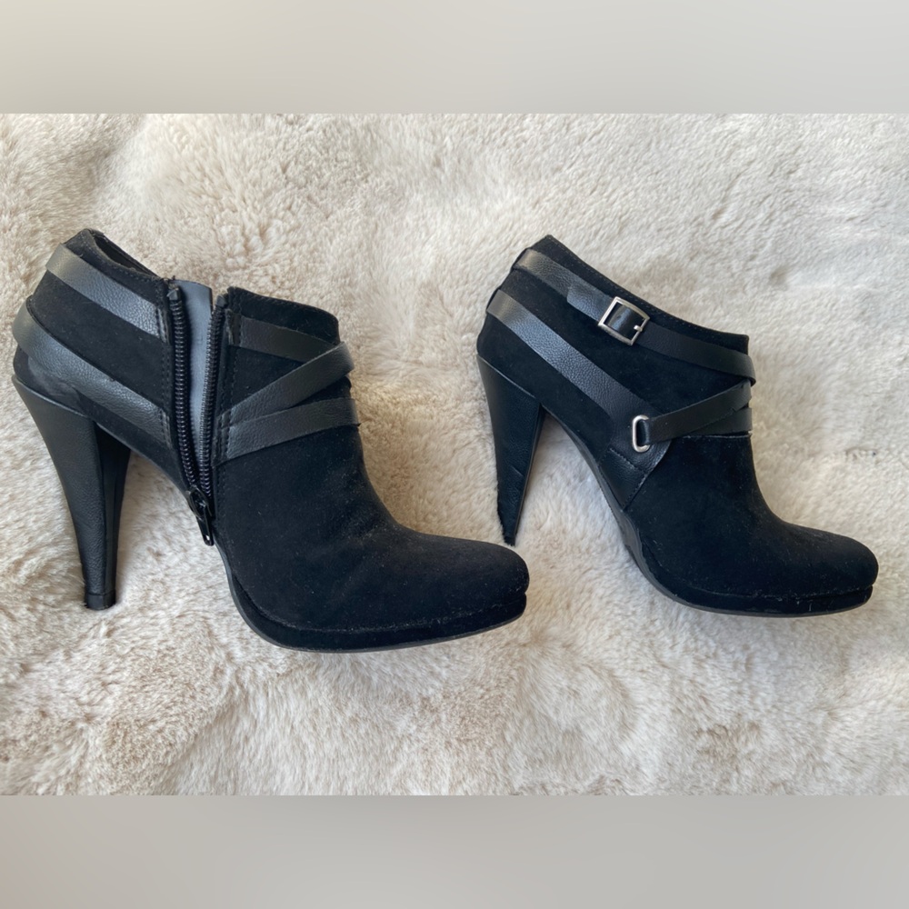 Black Ankle Boots with Straps